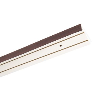 Garesa 2-Track Curtain Track, White, Mahogany Fascia, 320 cm