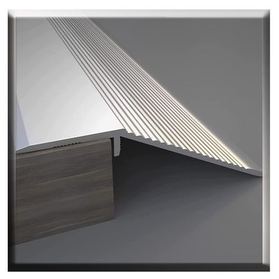 Aluminum Transition Profile, 40 mm Height Compensation, Silver, 90 cm