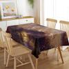 Mateju 3D Starry Sky Washable Tablecloth for Indoor & Outdoor Tables, Square, 140 x 140 cm, Stars view 2