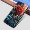 EuoDuo Flip Phone Case Compatible with Samsung Galaxy A53 5G, PU Leather Wallet Cover with Red Rose Design view 2