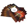 Moulin Rouge Placemats Set of 6, Heat-Resistant Non-Slip Woven PVC Vinyl view 2