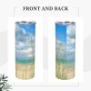 DEHIWI Sea Turtle Beach Tumbler, 590 mL Travel Coffee Cup with Lid and Straw, Stainless Steel, Insulated view 4