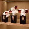 Tauzveok Elephant Decor Statue, Lucky Elephant Figurine, Modern Resin Sculpture, Small view 3