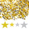 Hocansen 60 g Star Confetti, 6 mm and 10 mm Glitter Stars, Gold and Silver view 1