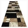 Siunwdiy Kitchen Runner Rug 60 x 60 cm, Non-Slip, Black and Brown Geometric Pattern, Washable, Customizable Length view 2