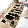 Siunwdiy Kitchen Runner Rug 60 x 60 cm, Non-Slip, Black and Brown Geometric Pattern, Washable, Customizable Length view 4