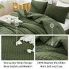 AveLom Seersucker Comforter Set, Dark Olive, California King, 104 x 96 cm, 3-Piece view 4
