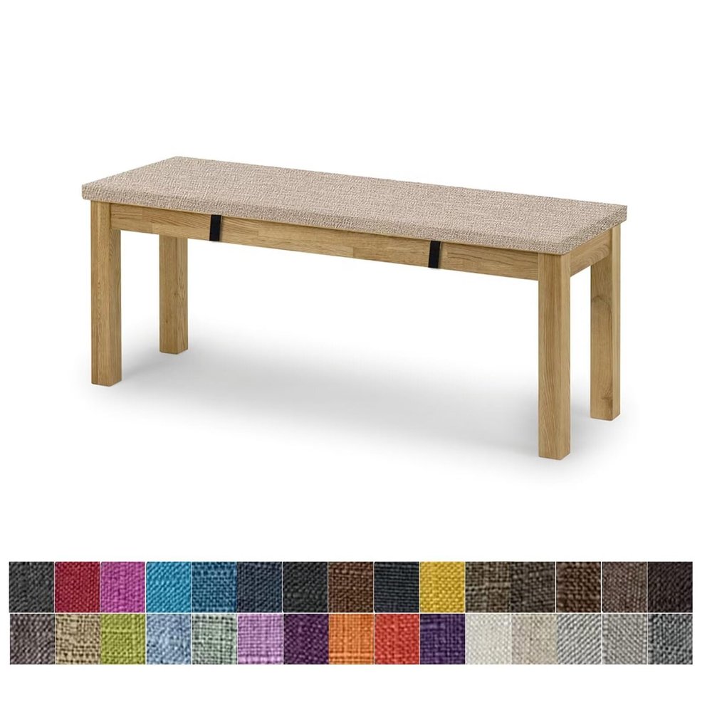 yaoumeo 180 x 35 x 8 cm Removable Bench Cushion, Beige/White