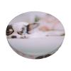 OUSIKA Papillon Round Stool Covers, Elastic Seat Cushion Covers, Washable Bar Stool Covers with Non-Slip Bottom and Elastic Band for Home, Hotel & Spa, 30.5 cm view 1