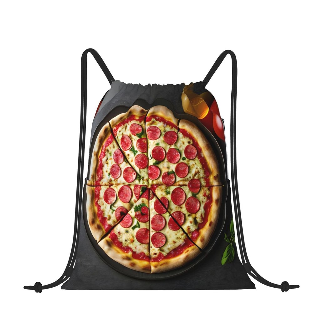 ZISHAK Rainbow Sunflower Drawstring Backpack, Large Pizza, One Size
