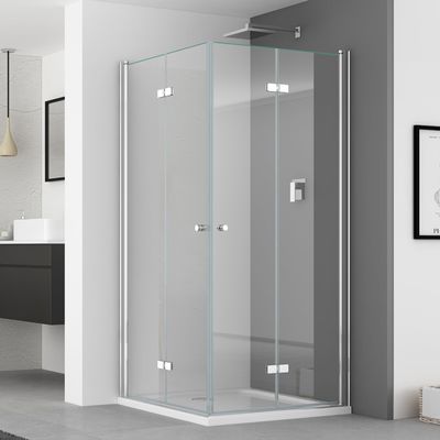 IMPTS Folding Corner-Entry Shower Enclosure 90 x 120 cm, 185 cm High