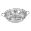 Stainless Steel Dual-Compartment Hot Pot with Lid view 1