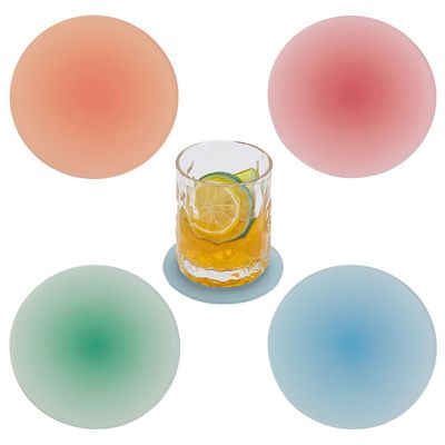 GOMAKERER Set of 4 Acrylic Gradient Coasters