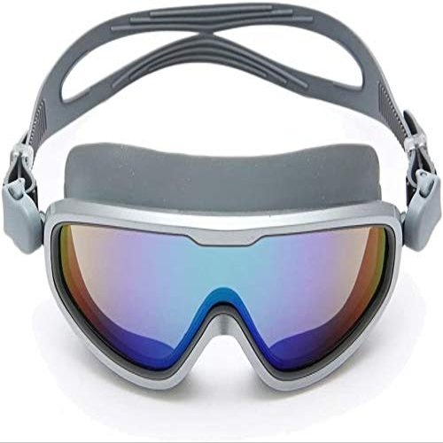 Anti-UV Swimming Goggles with Wide Frame and Adjustable Anti-Fog Fit