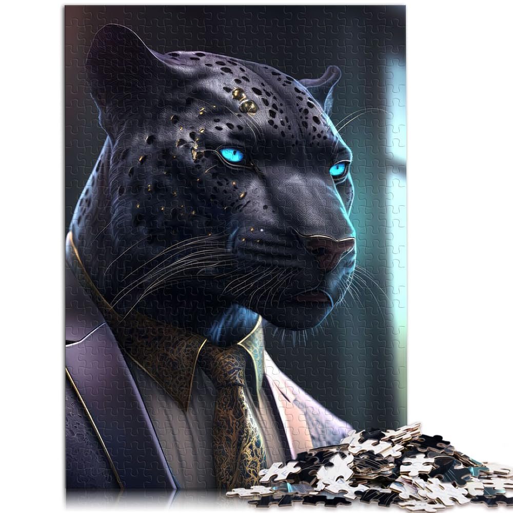 Black Panther in a Suit 1000-Piece Puzzle, 26 x 38 cm