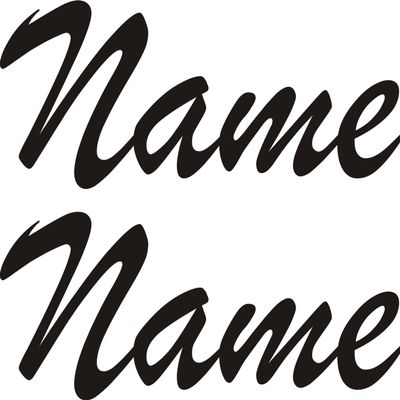 ShirtInStyle Custom Name Boat Decals for Inflatable Boats, Set of 2, 80 cm Wide, Silver