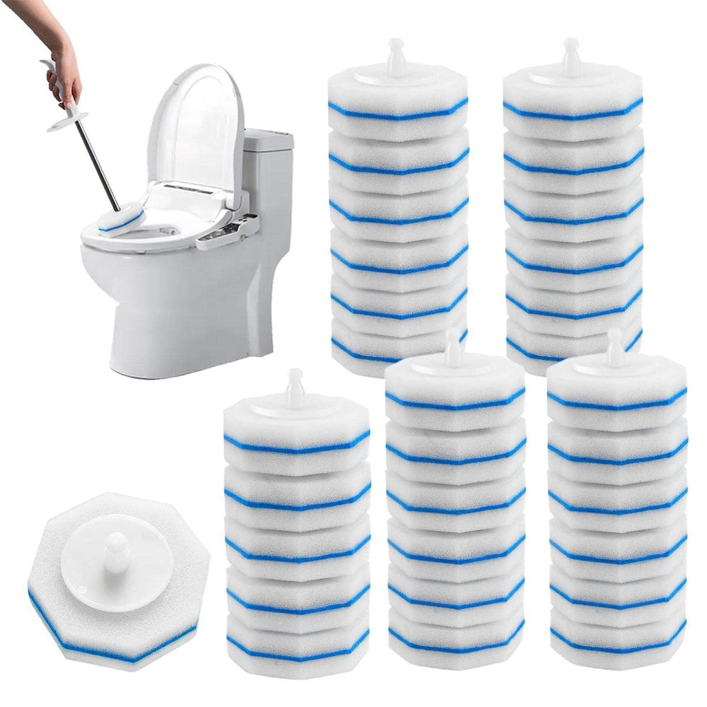 Kasmole 30 Disposable Toilet Brush Replacement Heads