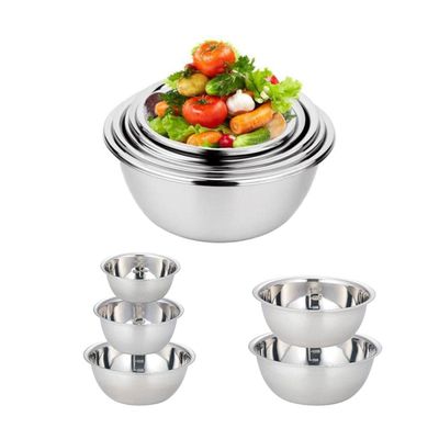 YAERLE Stainless Steel Mixing Bowl Set with Measurement Marks, 580 mL