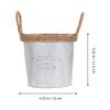 Abaodam 4-Piece Retro-Style Flower Buckets, Iron Flower Pots with Handles for Garden and Balcony, Rustic Home Decor and Creative Flower and Plant Arrangements view 2