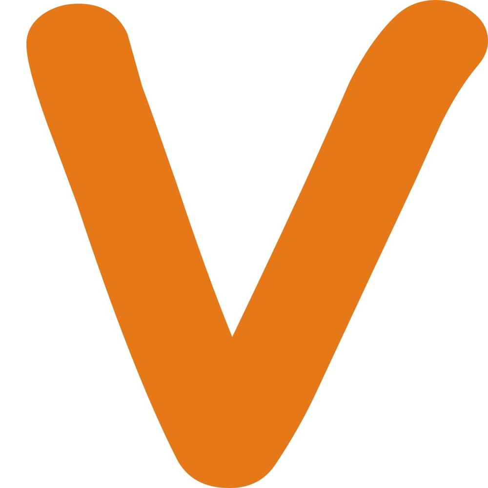 Kleckerliese 18 cm Letter Sticker V, Orange, Satin-Finish Alphabet Decal for Kids’ Rooms, Walls, Doors, Furniture & Cars