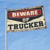 Beware of Trucker College Room Decor Flag, College Poster for Guys, Porch Sign (152 x 244 cm) view 1