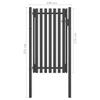 RAUGAJ Steel Garden Fence Gate 1 x 2.25 m, Anthracite view 4