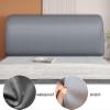 Waterproof Stretch PU Leather Headboard Cover, Breathable, with Side Pocket, Pink, 220 cm view 3