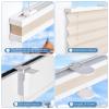 Homland No-Drill Pleated Blind, Clamp-Fit, 35.4 x 39.4 in, Cream view 3