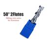 easyhaha HRC50 2-Flute Spiral Milling Cutter, Tungsten Steel Carbide End Mill for Aluminum, Wood and Copper (10 pcs, 6X6DX100L-2F) view 2