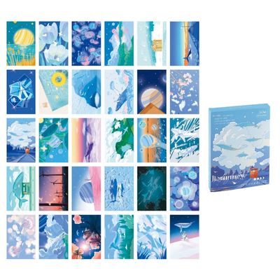 30-Piece Snow Scene Postcard Set
