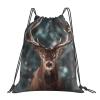 AOOEDM Deer Drawstring Backpack for Women and Men view 1