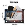 Quteprint Fire Ice Dartboard 3-Ring Binder Pencil Pouches, 2-Pack view 3