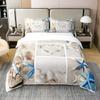 100% Cotton Ocean-Themed Duvet Cover Set, Starfish and Heart Design, 220 x 240 cm view 1