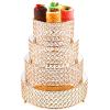 Uiifan 4-Piece Gold Cake Stand Set, Crystal Bead Dessert Display Stands view 1