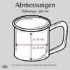 Enamel Mug, 300 ml, White with Black Rim – “Schoolchild, You’re in First Grade!” view 3
