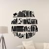 WEIMEIJIE Books Wall Decal Earth Library School Reading Room Bookshelf Classroom Vinyl Wall Art 57 x 61 cm view 1