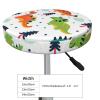 OPSREY Colorful Dinosaur Print Elastic Round Chair Cover view 4
