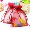 100 Dark Blue Organza Gift Bags, 9 x 12 cm, with Drawstring view 3