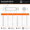 5 M6 x 50 mm A2 Stainless Steel Set Screws | DIN 916 | Hex Socket with Ring-Cutting Point | Techtanium view 2