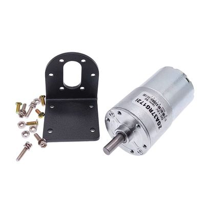 GA37RG DC Motor with Motor Mount, High-Torque Geared Electric Motor, 12V/24V Mounting Bracket (Size: 200 rpm, Color: 12V)