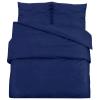 ZEYUAN Bedding Set, Navy Blue, 135 x 200 cm, Lightweight Microfiber view 2