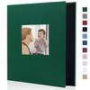 Miaikoe Photo Album, 10 x 15 cm, 400-Pocket Slip-In Album, Linen Hardcover Book for 400 Vertical Photos, Dark Green view 1