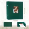 Miaikoe Photo Album, 10 x 15 cm, 400-Pocket Slip-In Album, Linen Hardcover Book for 400 Vertical Photos, Dark Green view 2