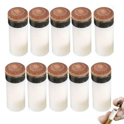 Vepoty Snooker and Pool Cue Tips, 10 Sets, Screw-On Replacement Tips with Cue Ferrules