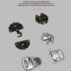 10-Piece Antique Bronze Sliding Door Latch Set with Flower Knob view 4