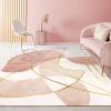 Rug-QJDDUP Short-Pile Area Rug, 110 x 200 cm, Red, Pink, Orange and Yellow Geometric Design view 1