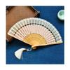 BIVVI Pink Folding Hand Fan, Japanese Style view 1