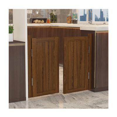 BOHHO Café Saloon Swing Doors, Louvered, Self-Closing, Customizable Size, W95 x H90 cm (37 x 35 in)