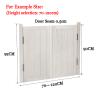 BOHHO Café Saloon Swing Doors, Louvered, Self-Closing, Customizable Size, W95 x H90 cm (37 x 35 in) view 3