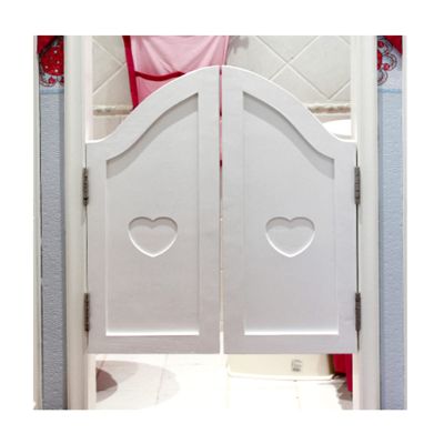 BOHHO Retro Louvered Self-Closing Saloon Swing Door, Customizable, W110 x H80 cm (43 x 31 in)